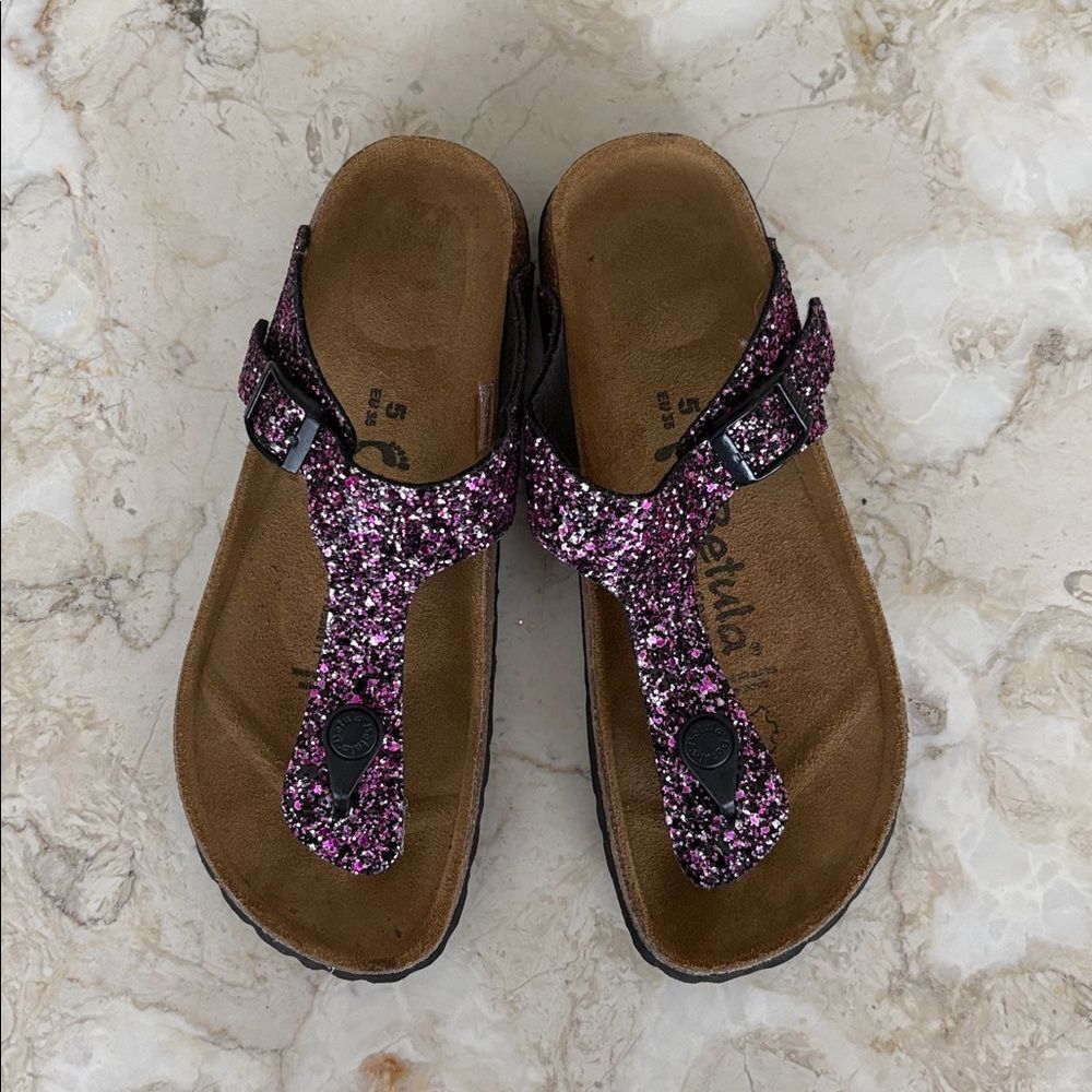 Betula by Birkenstock Gizeh Sandals – Pink Glitter – Size 5 - Picture 9 of 13